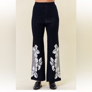 New nwt On Blue black sweater knit pants as S M L so cute!!🎄🎁